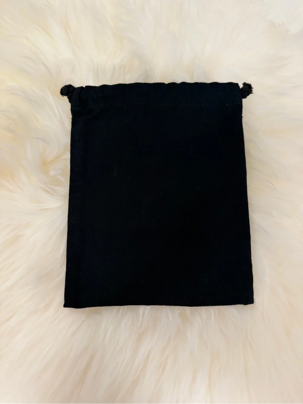 Authentic CHANEL Black Velvet Drawstring Dust Bag / Pouch with Subtle Logo